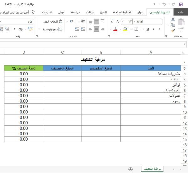 مراقبة التكاليف