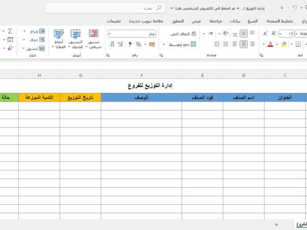 إدارة التوزيع للفروع